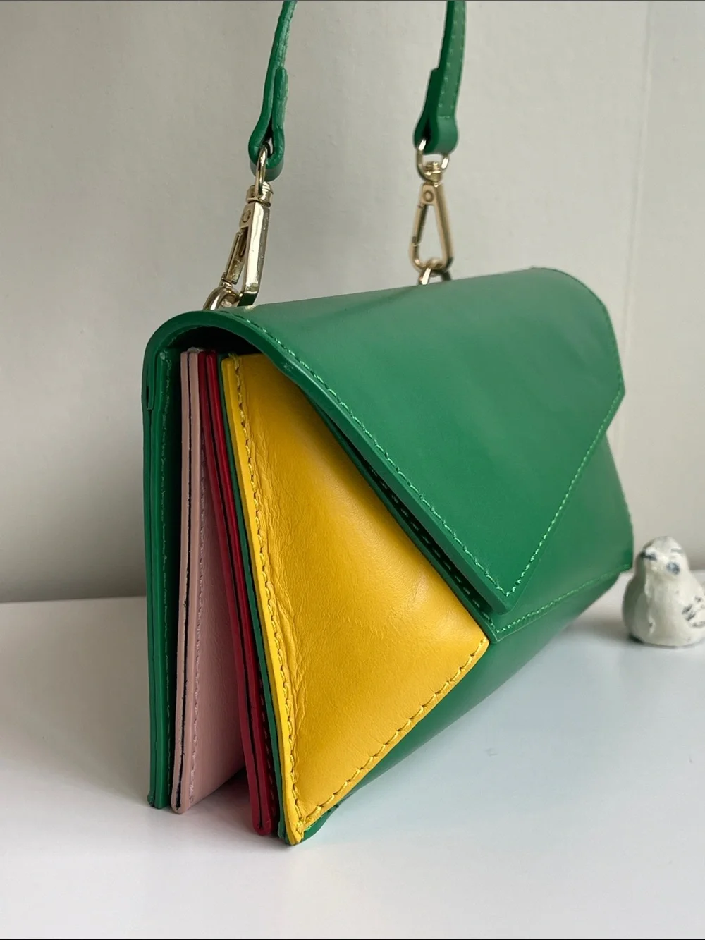 ISADORA Italian Genuine Leather 3D Clutch Crossbody